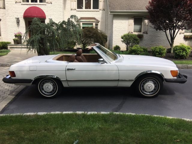 1974 mercedes-benz 450sl 52,000 org mi white/tan convertible 4.5l v8 automatic