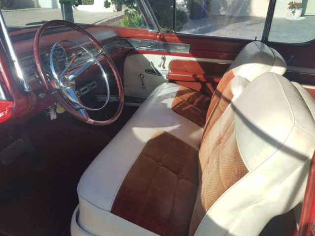1957 1958 1959 cadillac coupe deville big fin red with vintage a/c no reserve