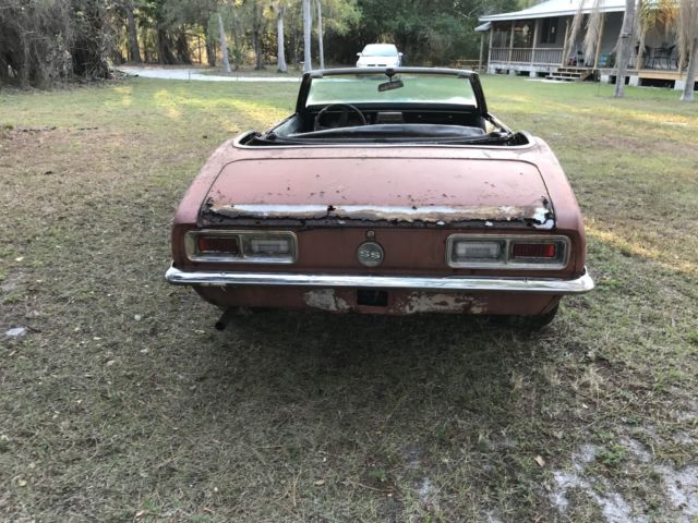 1968 camaro convertible original non survivor chevy rag top rat rod