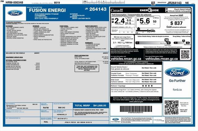 2018 ford fusion energi titanium