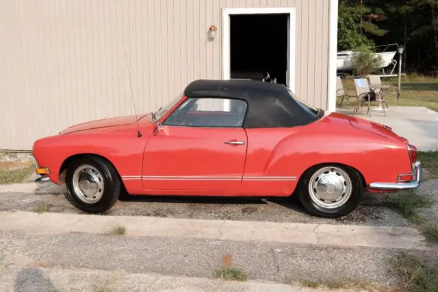 1971 volkswagen karmin ghia convertible red