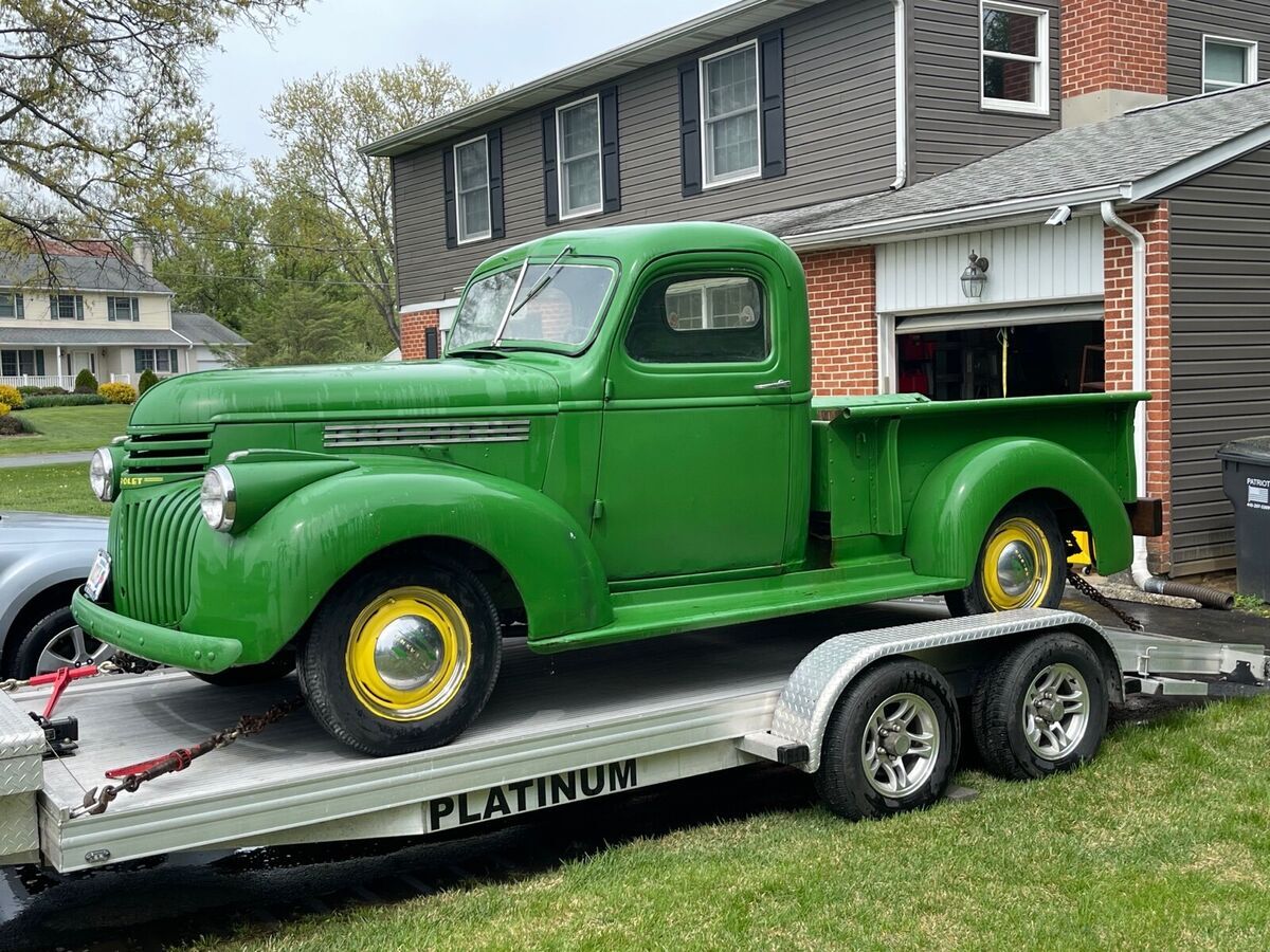 1946 chevrolet c/k pickup green rwd manual