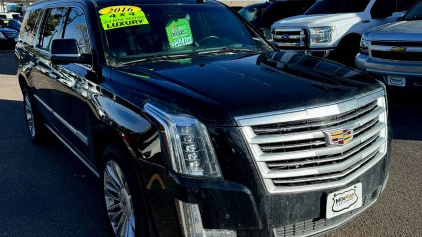 used 2016 cadillac escalade esv platinum $26,600great deal 117,648 mi. location: colorado springs