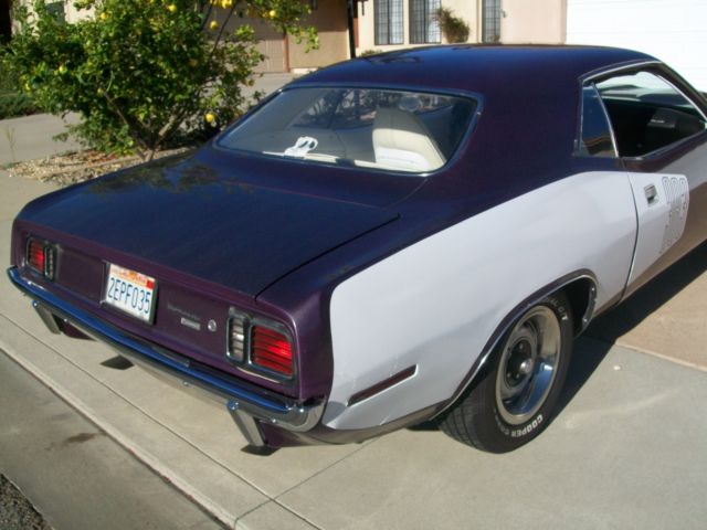 1971 plymouth barracuda 71 in violet and white interior