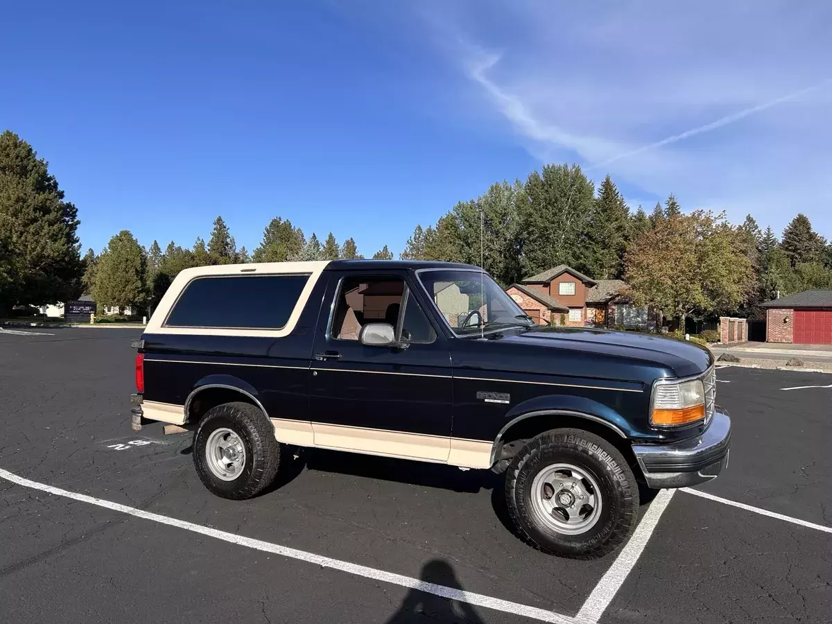1992 ford bronco suv blue u100