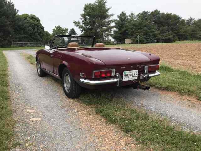 1971 fiat 124 spider 1800 convertible red rwd manual
