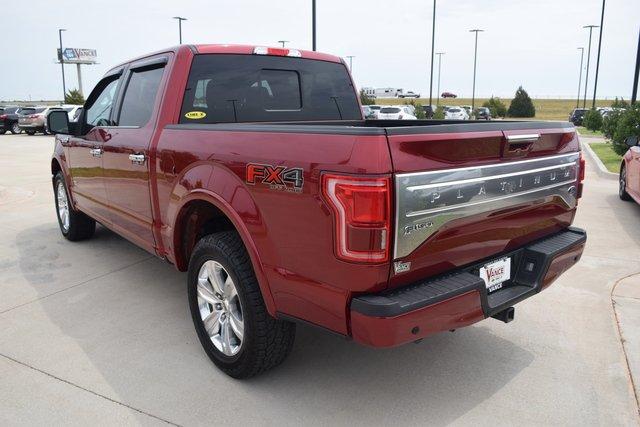 used 2015 ford f150 4x4 supercrew platinum perry, ok 73077 for sale in perry, oklahoma