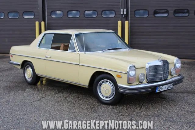 1973 mercedes-benz 280c maple yellow coupe 2.8l 6-cylinder 79,796 miles