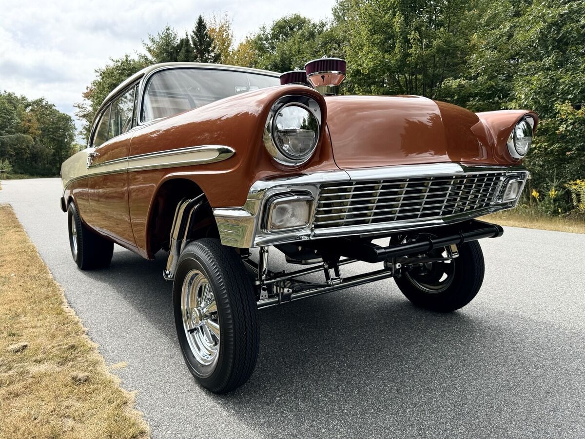 1956 chevrolet bel air sedan brown 2 door hardtop
