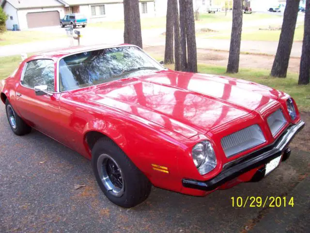 1974 pontiac firebird 2 door coupe v8 auto ps pb firebird red paint