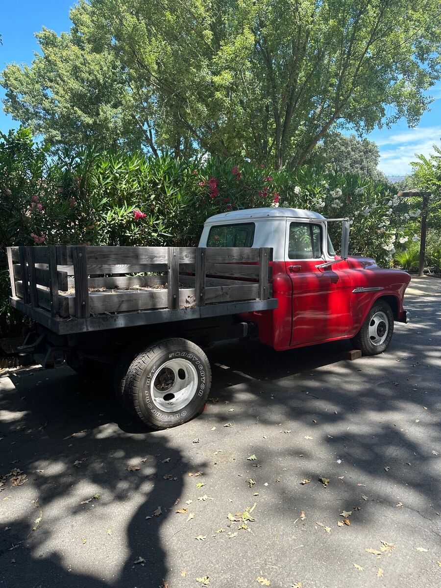 1955 chevrolet 3100 pickup red fwd manual