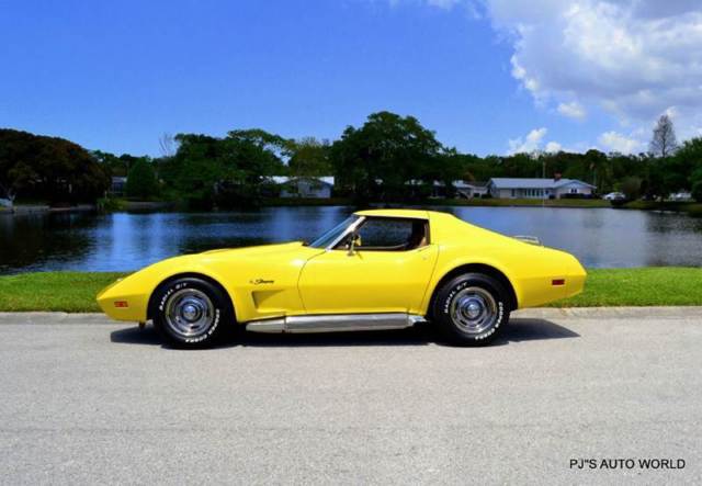 1974 chevrolet corvette 44,254 miles yellow coupe 350 automatic