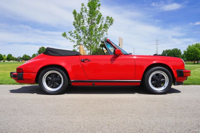 1987 porsche 911 carrera 55,500 miles red flat 6 cylinder engine 3.2l/193 manu