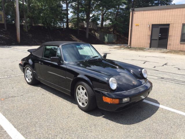 1991 porsche 911 carrera 2 black on black cabriolet. air cooled engine runs grea