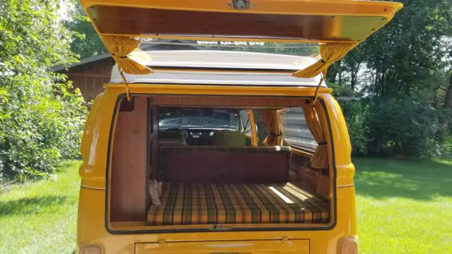 a rebuilt and restored 1977 vw camper