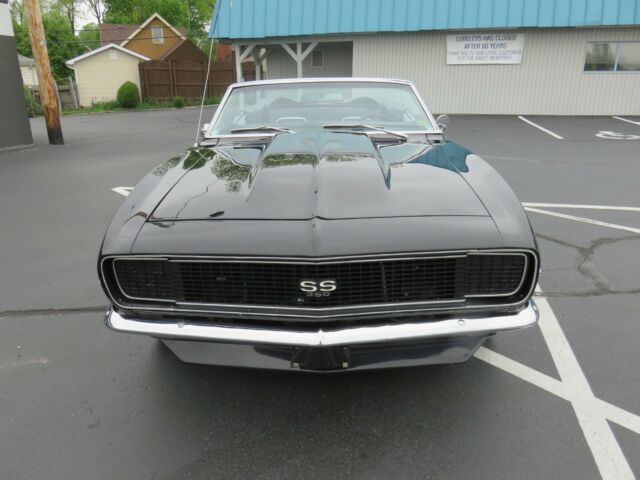 "triple black 1967 camaro rs/ss convertible 406,400 turbo,12 bolt, power steer"