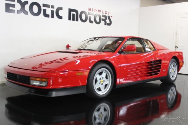 1991 ferrari testarossa, red.tan fully serviced, needs nothing!!! stunner!!!