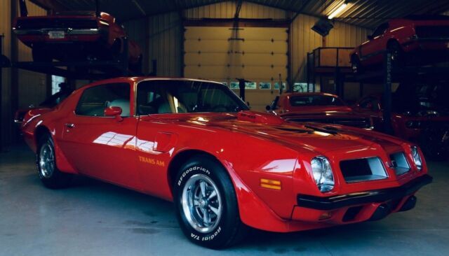 1974 pontiac trans am super duty matching numbers american muscle red rare coupe