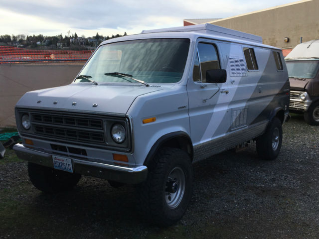 1975 ford econoline 4x4 quadravan pop top camper