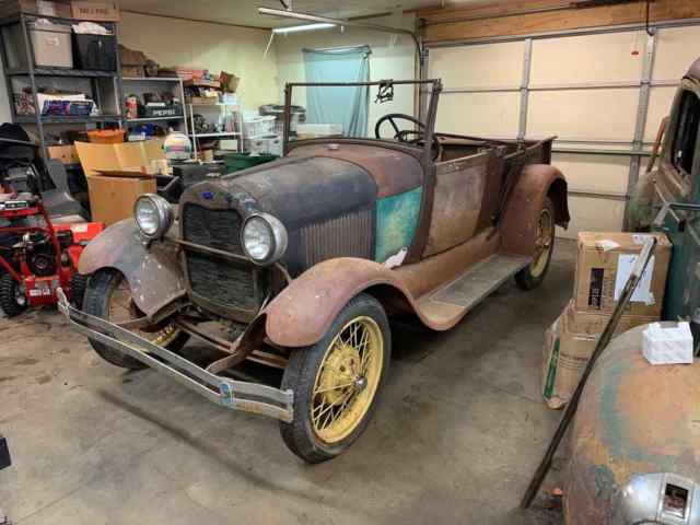 ford model a roadster pickup open cab truck pickup barnfind hot rat rod flathead