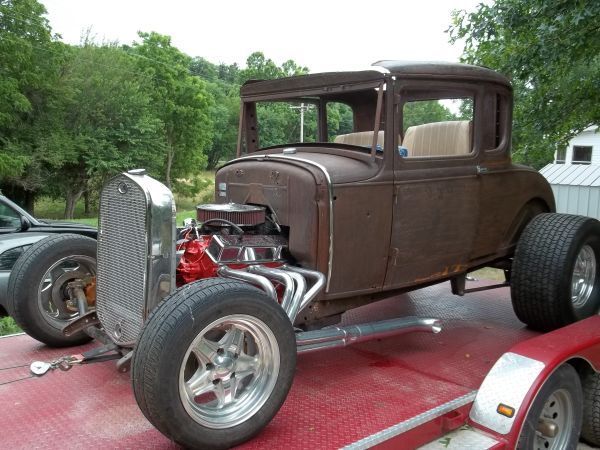 1931 ford steel 5 window coupe project car no reserve rat rod drag race custom
