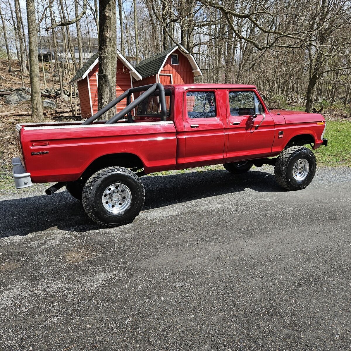1974 ford f250 red crew cab 4x4