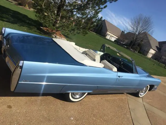 beautiful 1967 cadillac deville convertible - sky blue, excellent condition!