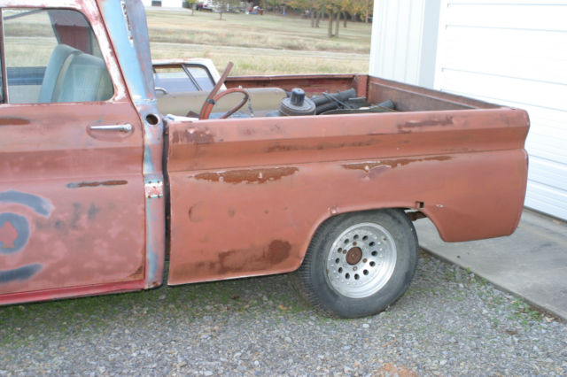 1963 1965 chevrolet c10 fleetside pickup truck big back glass short bed rat rod
