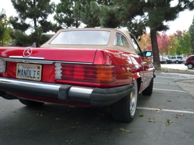 vintage mercedes-benz beauty - 1984 380 sl candy apple red