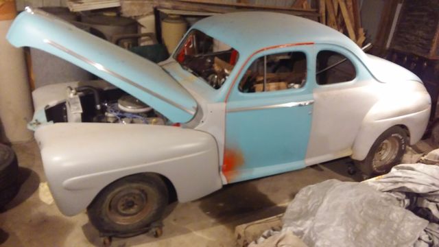 vtg antq 1946 ford coupe new alum rad/dual exhaust reblt 351 windsor/c4 automati