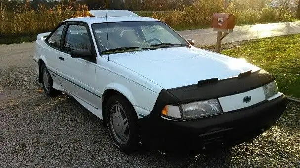 vintage 94 chevy cavalier z24 sport coupe v6 auto white w/turqoise stripes clean
