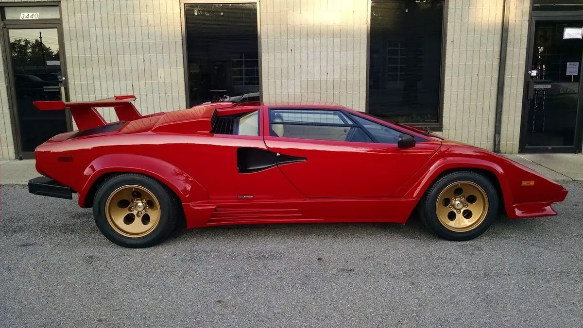 1987 lamborghini countach red/tan gold wheels long term ownership