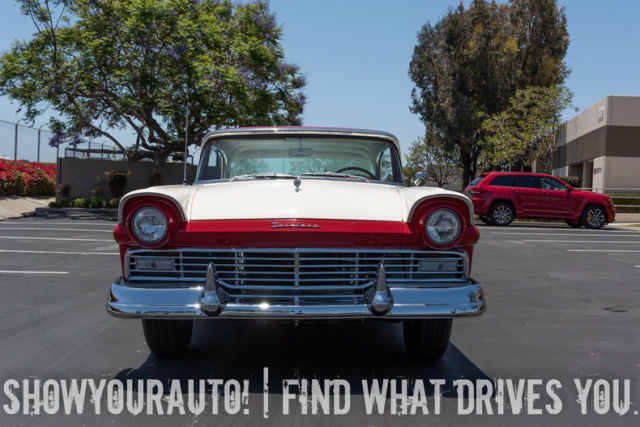 1957 ford fairlane 500 victoria, 428 cobra jet red, white, and fast all over!