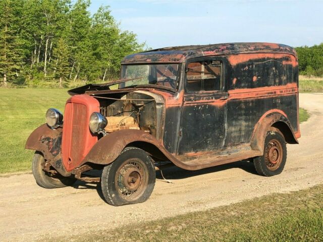 1935 chevrolet panel delivery truck. a true survivor!!!!!! barn find!!!!!!