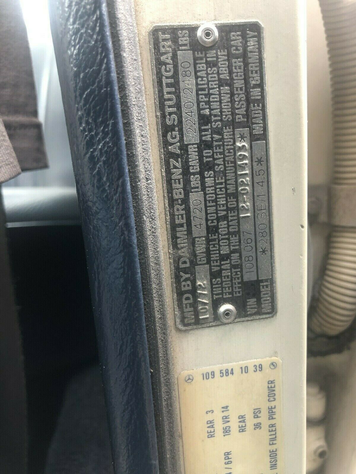 mercedes benz 1973 280 se 4.5 (california title)