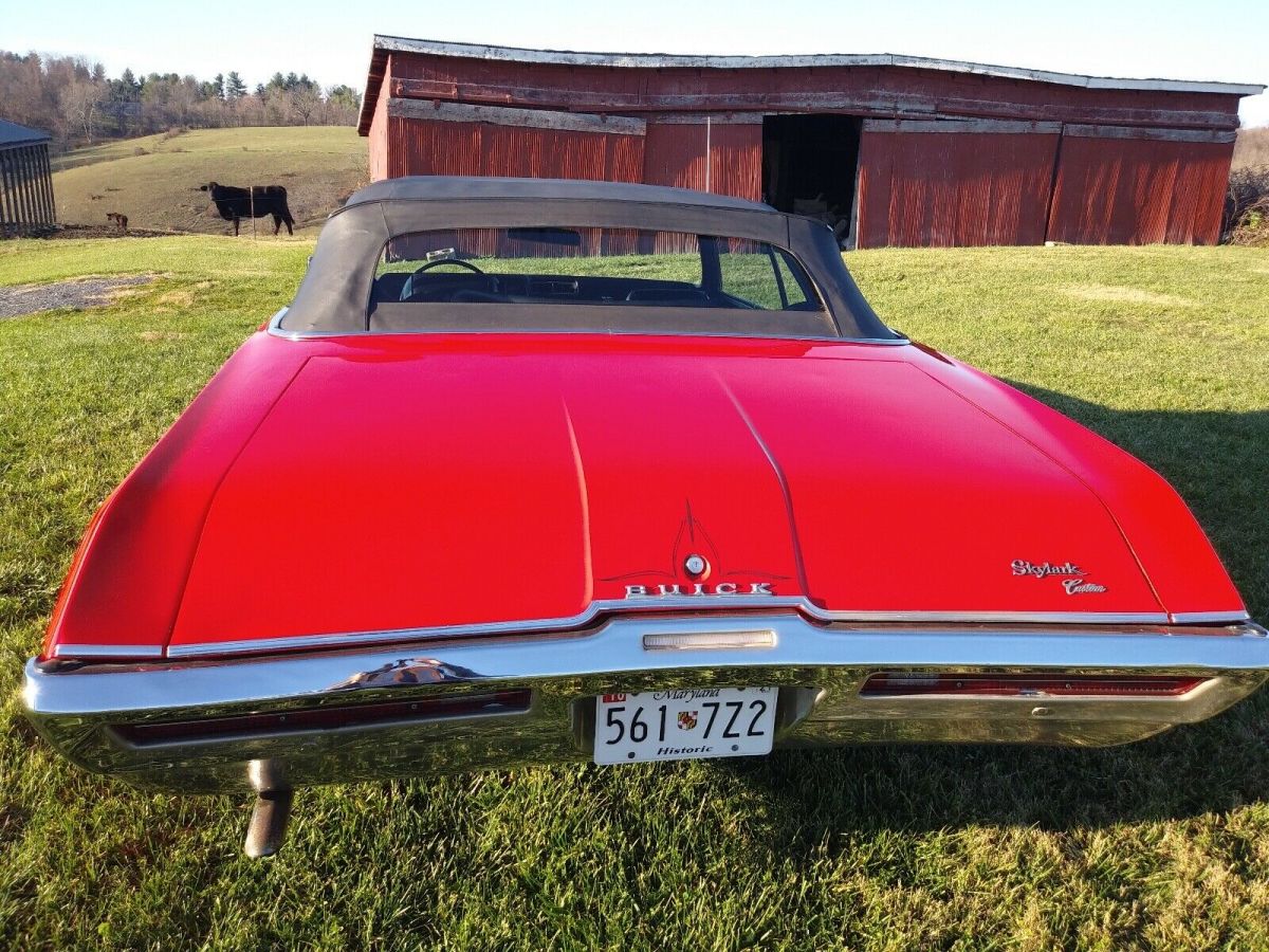 1969 buick skylark convertible red rwd automatic custom