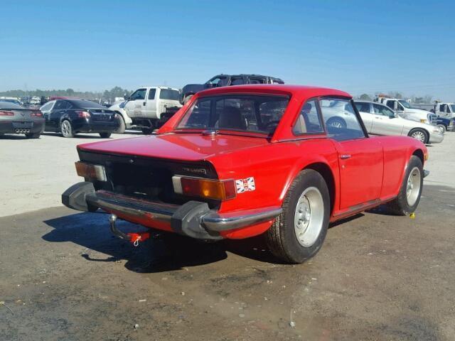1974 triumph tr-6 convertible 72165 miles red convertible 2.8chevrolet v6 automa