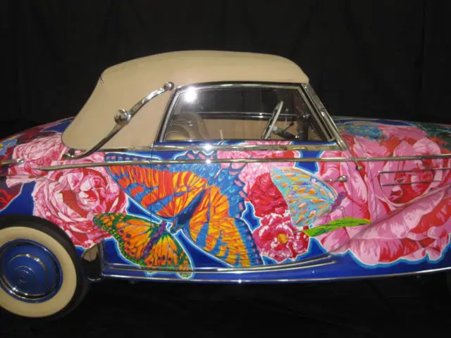 1952 220a cabriolet mercedes painted by hiro yamagata