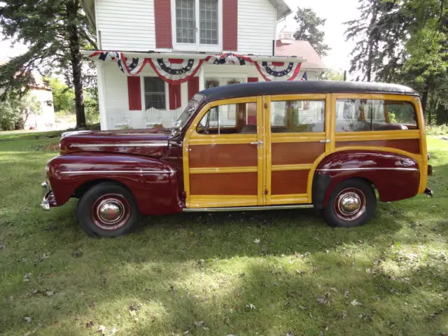 early 1947 ford woodie station wagon. woody