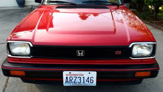 1983 honda civic "s" - excellent condition - weber carb - 5 spd - red on black