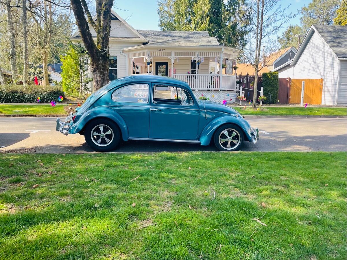 1965 volkswagen beetle sedan blue rwd manual deluxe