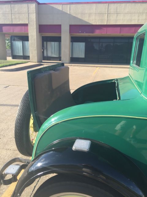 1929 ford model a 2-door green coupe