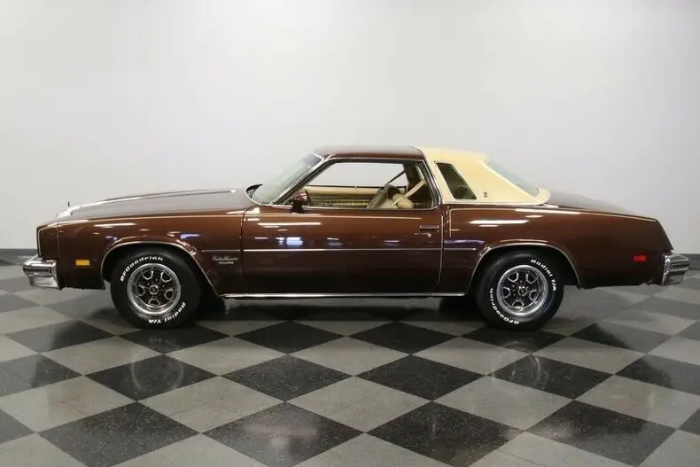 classic vintage chrome coupe vinyl roof automatic small block