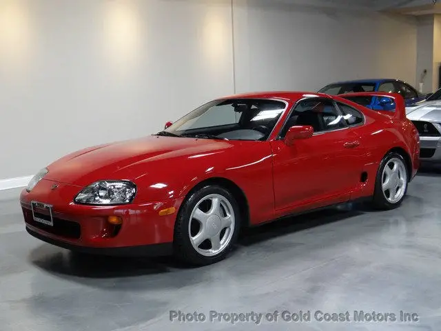 1994 toyota supra twin turbo red/blk lthr 6-speed manual only 64k orginal miles