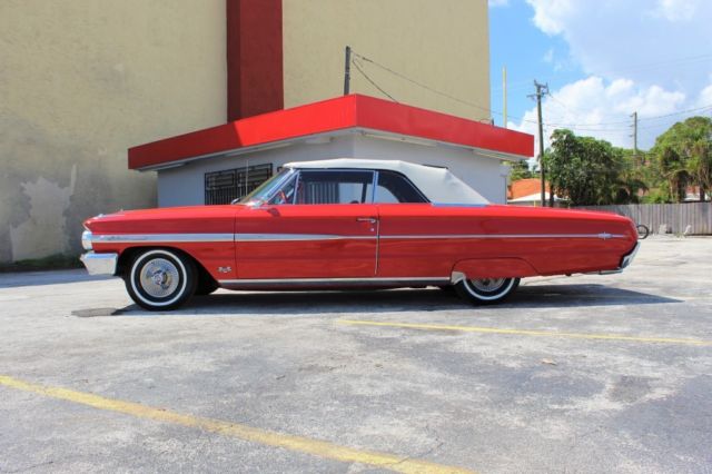 1964 ford galaxie 500 xl 500 xl 79,365 miles ragoon red convertible 352 v8 autom