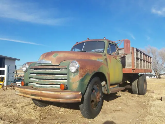 1948 chevrolet 6400 dump grain work farm truck 5 window patina og paint chevy