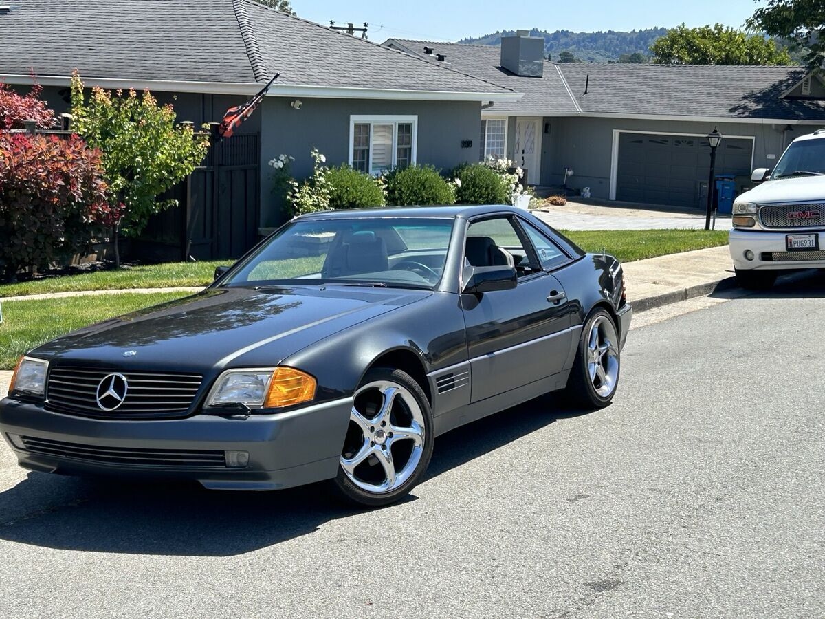 1991 mercedes-benz 500 sl convertible grey gray
