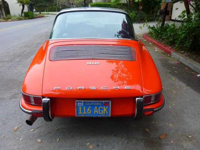 1969 porsche 912 targa - tangerine orange, fuchs wheels, owners manual