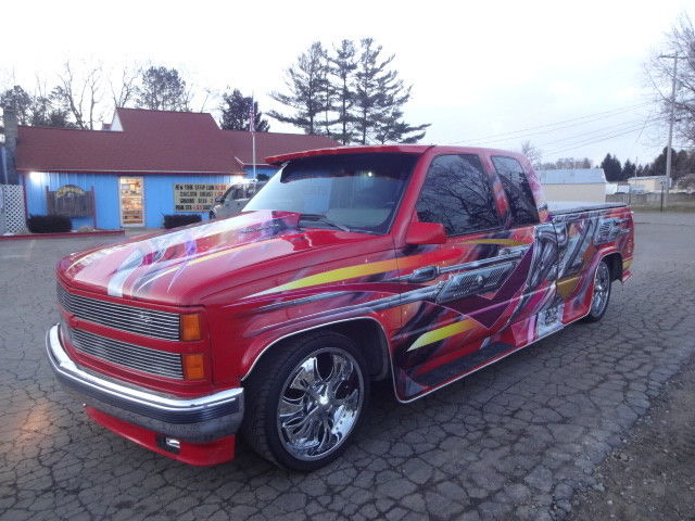 1993 chevy silverado c/k 1500 ext. cab lowrider show truck nice 48k actual miles