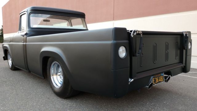 1960 f-100 custom cab big back window ca black plate pickup truck 1957 1958 1959